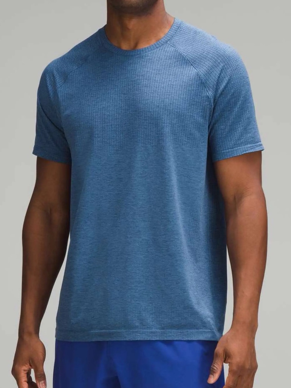 LULULEMON Men’s Metal Vent Tech Short Sleeve Shirt | Blue Heather | Small